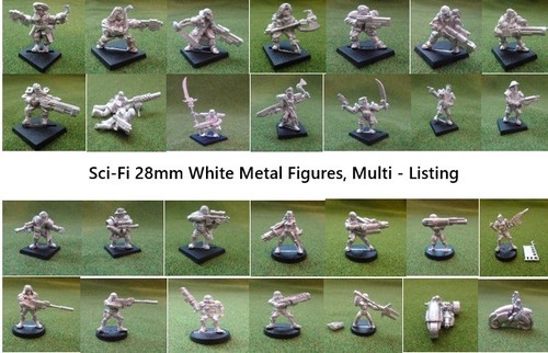 Sci 28mm white metal - sci-fi,