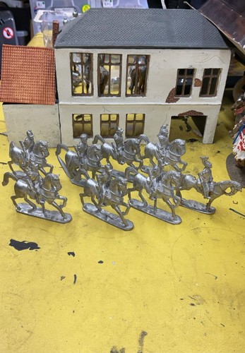 Unpainted metal horse and - unpainted,