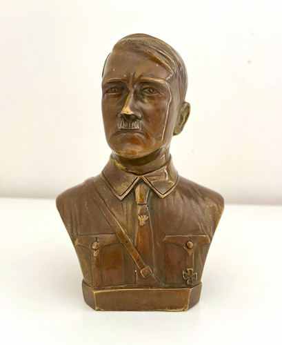 Metal bust figurine bronze - figurine,