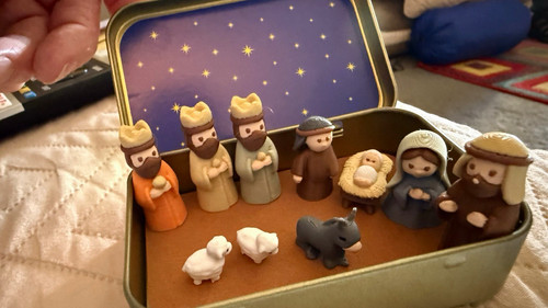 Mini christmas nativity set - nativity,