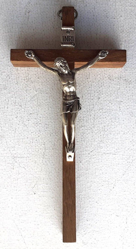 Oak crucifix metal - crucifix,