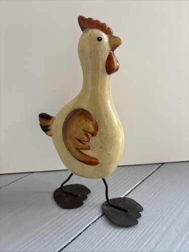 Metal chicken ornament - metal,