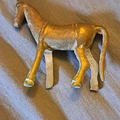Brass horse figurine - brass,