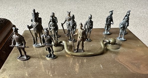 Group pewter metal soldier - group,